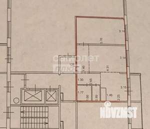 2-к квартира, вторичка, 52м2, 16/16 этаж