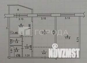 2-к квартира, вторичка, 53м2, 10/15 этаж