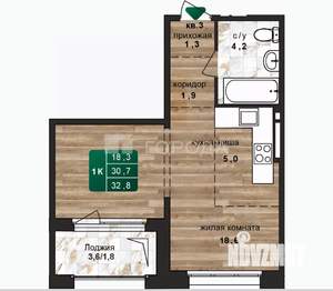 1-к квартира, вторичка, 33м2, 5/24 этаж