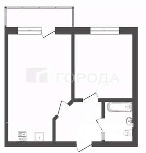 2-к квартира, вторичка, 41м2, 8/16 этаж