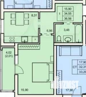 1-к квартира, вторичка, 37м2, 2/16 этаж