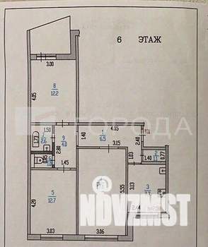 3-к квартира, вторичка, 65м2, 6/10 этаж