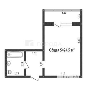 Студия квартира, вторичка, 25м2, 10/16 этаж