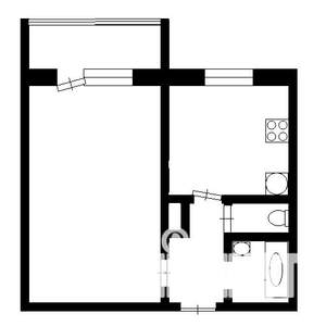 1-к квартира, вторичка, 36м2, 5/6 этаж