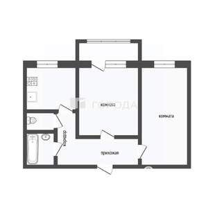 2-к квартира, вторичка, 54м2, 2/9 этаж