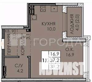 1-к квартира, вторичка, 39м2, 2/23 этаж