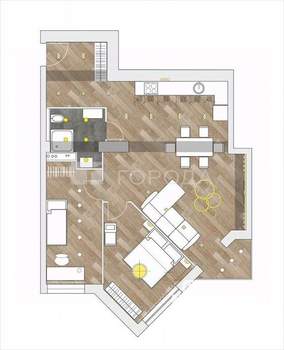 2-к квартира, вторичка, 73м2, 4/9 этаж