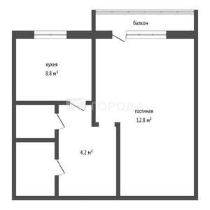 1-к квартира, вторичка, 34м2, 9/9 этаж