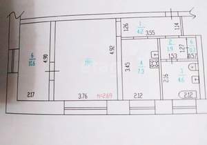 2-к квартира, вторичка, 48м2, 1/2 этаж