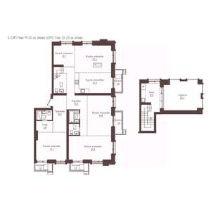 5-к квартира, строящийся дом, 184м2, 19/23 этаж