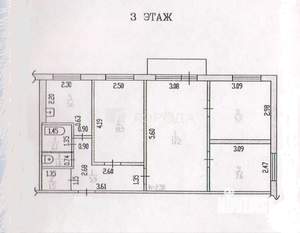 4-к квартира, вторичка, 62м2, 3/5 этаж