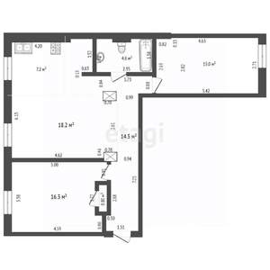 3-к квартира, вторичка, 76м2, 3/5 этаж