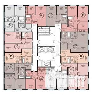 2-к квартира, строящийся дом, 49м2, 13/24 этаж