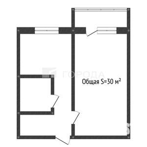 1-к квартира, вторичка, 30м2, 4/5 этаж