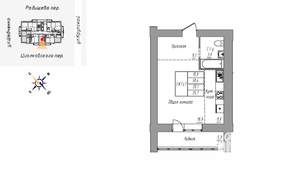 1-к квартира, строящийся дом, 36м2, 7/16 этаж