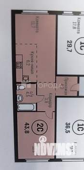 2-к квартира, вторичка, 44м2, 7/9 этаж