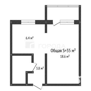1-к квартира, вторичка, 35м2, 5/14 этаж