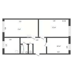 3-к квартира, вторичка, 60м2, 1/5 этаж