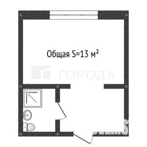 Студия квартира, вторичка, 13м2, 4/5 этаж