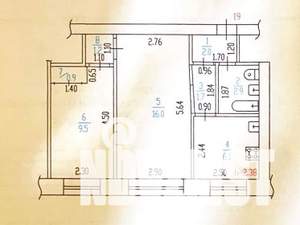 2-к квартира, вторичка, 40м2, 1/4 этаж