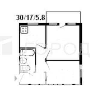2-к квартира, вторичка, 30м2, 4/5 этаж