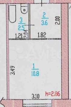 Студия квартира, вторичка, 17м2, 2/4 этаж