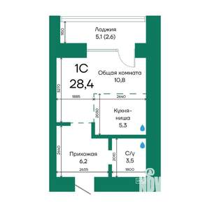 1-к квартира, вторичка, 28м2, 8/10 этаж