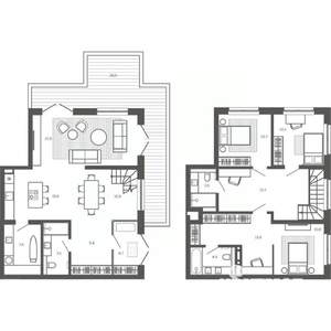 5-к квартира, строящийся дом, 169м2, 1/9 этаж