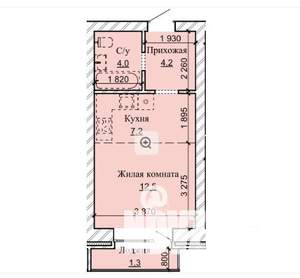 1-к квартира, строящийся дом, 29м2, 2/16 этаж