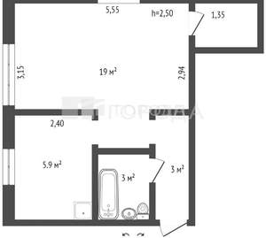 1-к квартира, вторичка, 29м2, 5/5 этаж