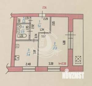 1-к квартира, вторичка, 34м2, 8/9 этаж