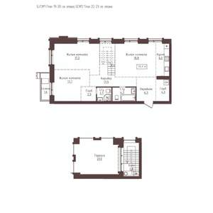 3-к квартира, вторичка, 115м2, 19/23 этаж