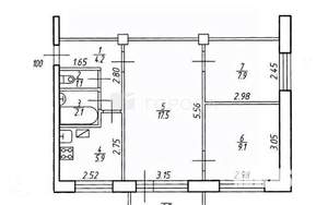 3-к квартира, вторичка, 48м2, 3/5 этаж