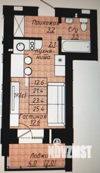 Студия квартира, вторичка, 26м2, 2/10 этаж