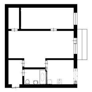 2-к квартира, вторичка, 44м2, 1/9 этаж