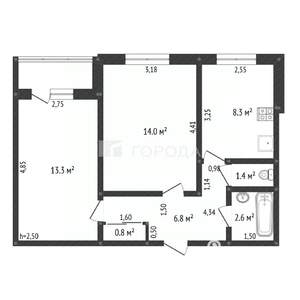 2-к квартира, вторичка, 48м2, 9/10 этаж