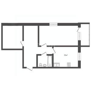 2-к квартира, вторичка, 48м2, 2/5 этаж