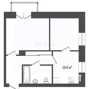 2-к квартира, вторичка, 43м2, 3/5 этаж