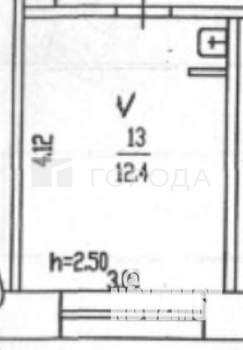 Студия квартира, вторичка, 12м2, 2/4 этаж