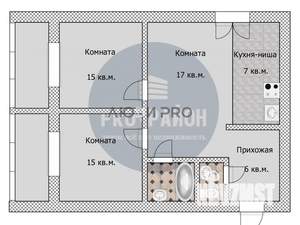 3-к квартира, вторичка, 57м2, 15/17 этаж