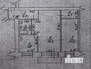 2-к квартира, вторичка, 44м2, 5/5 этаж