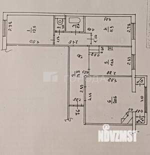 3-к квартира, вторичка, 73м2, 9/10 этаж