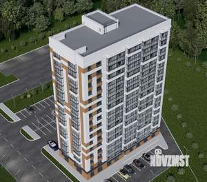 3-к квартира, строящийся дом, 53м2, 14/16 этаж