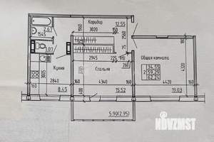2-к квартира, вторичка, 62м2, 10/11 этаж