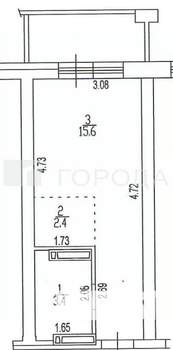 Студия квартира, вторичка, 21м2, 9/16 этаж