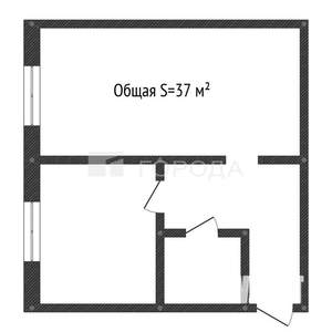 1-к квартира, вторичка, 37м2, 1/2 этаж