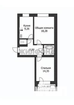2-к квартира, вторичка, 56м2, 7/10 этаж