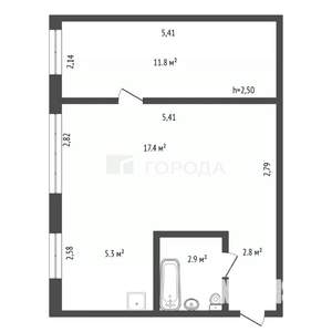 2-к квартира, вторичка, 40м2, 2/5 этаж