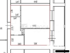 1-к квартира, вторичка, 40м2, 10/17 этаж