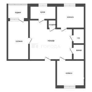 3-к квартира, вторичка, 63м2, 4/9 этаж